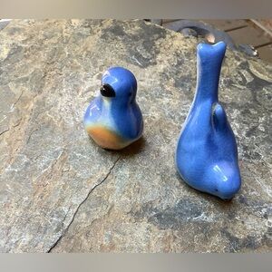 Pair Ceramic Robins